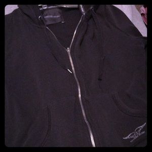 VS Angel zip up, hooded with rhinestones